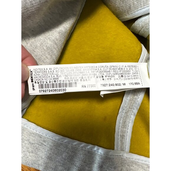 Zara Basic Womens Heather Gray Blazer Jacket With Pockets & Button Front Size M - Picture 8 of 14